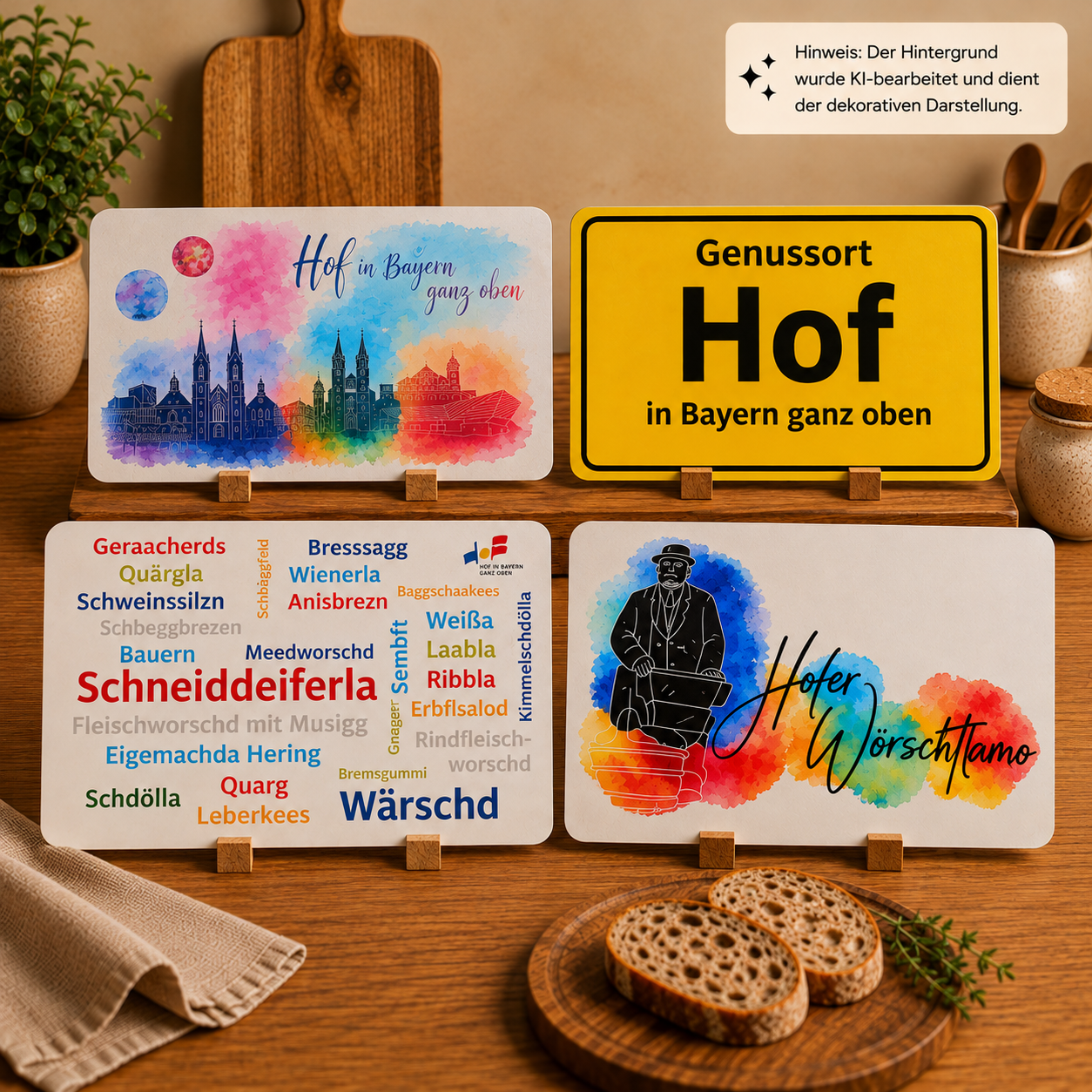 Frühstücksbrettchen - verschiedene Motive