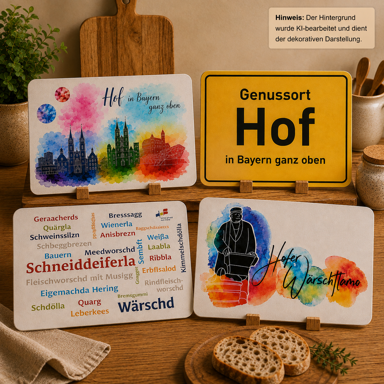 Frühstücksbrettchen - verschiedene Motive