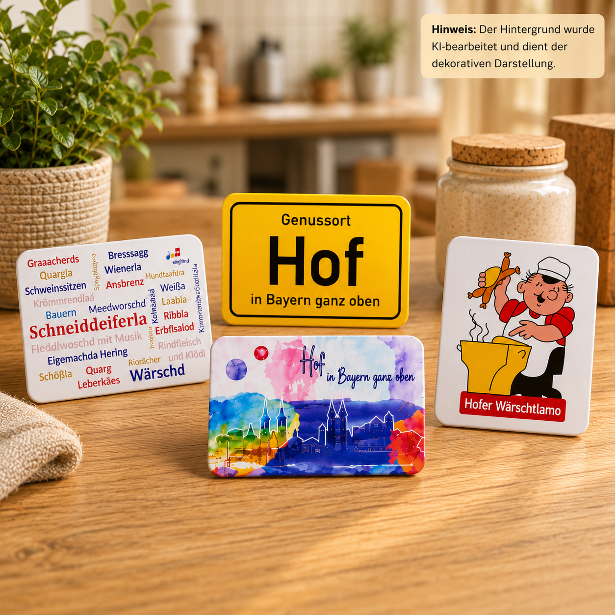 Kühlschrankmagnete – verschiedene Hofer Motive