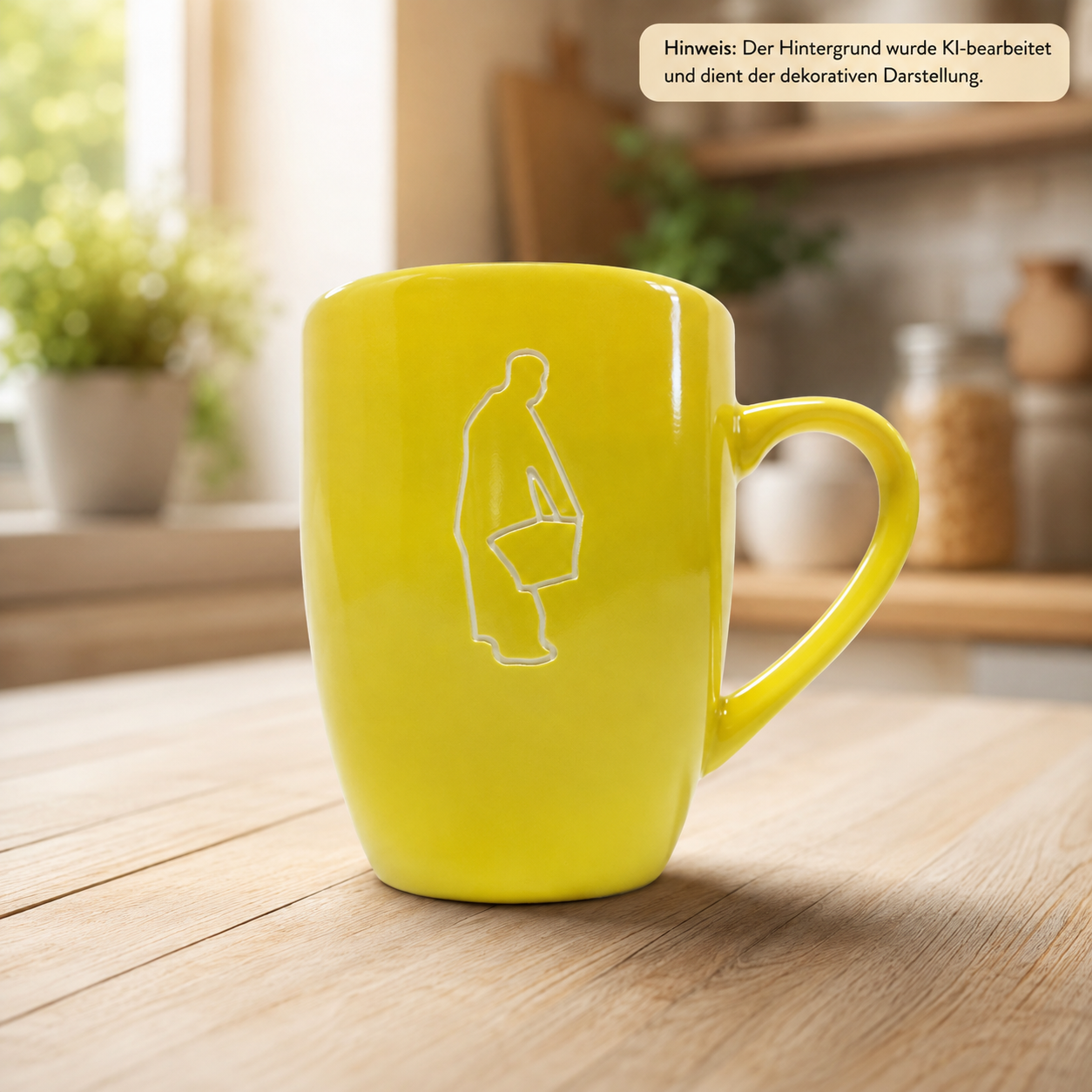 Tasse Wärschtlamo gelb