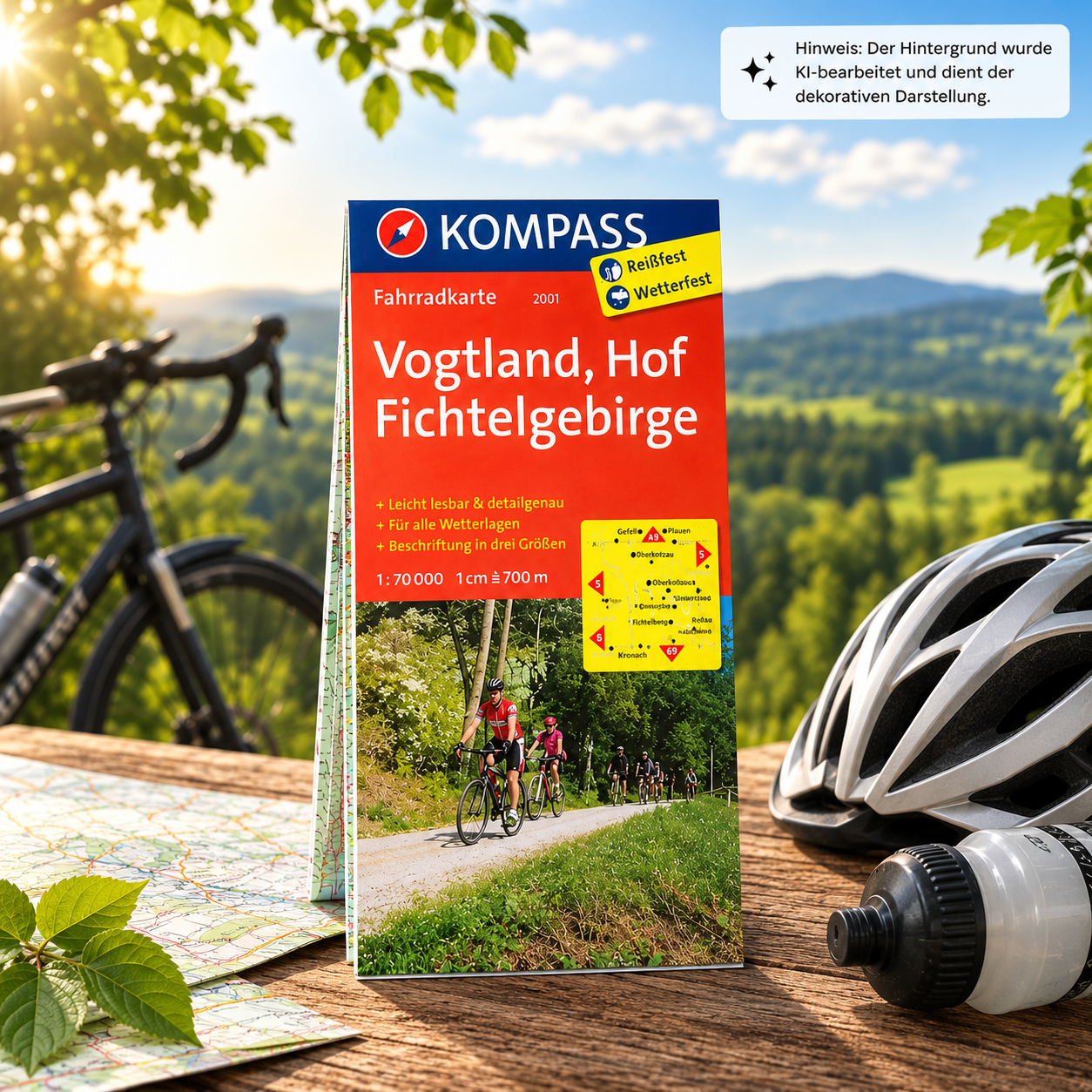 Radkarte „Vogtland, Hof, Fichtelgebirge“